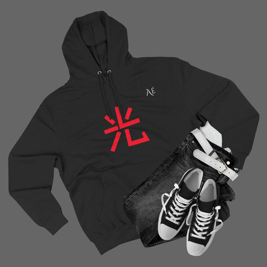Hikari (光) Light Kanji | 1 of 7 | Astré Minimal Red Kanji Hoodie