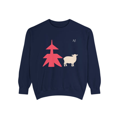 Sheep (未) Jūnishi Zodiac Animals | 8 of 12 | Astré Crewneck True Navy Sweatshirt