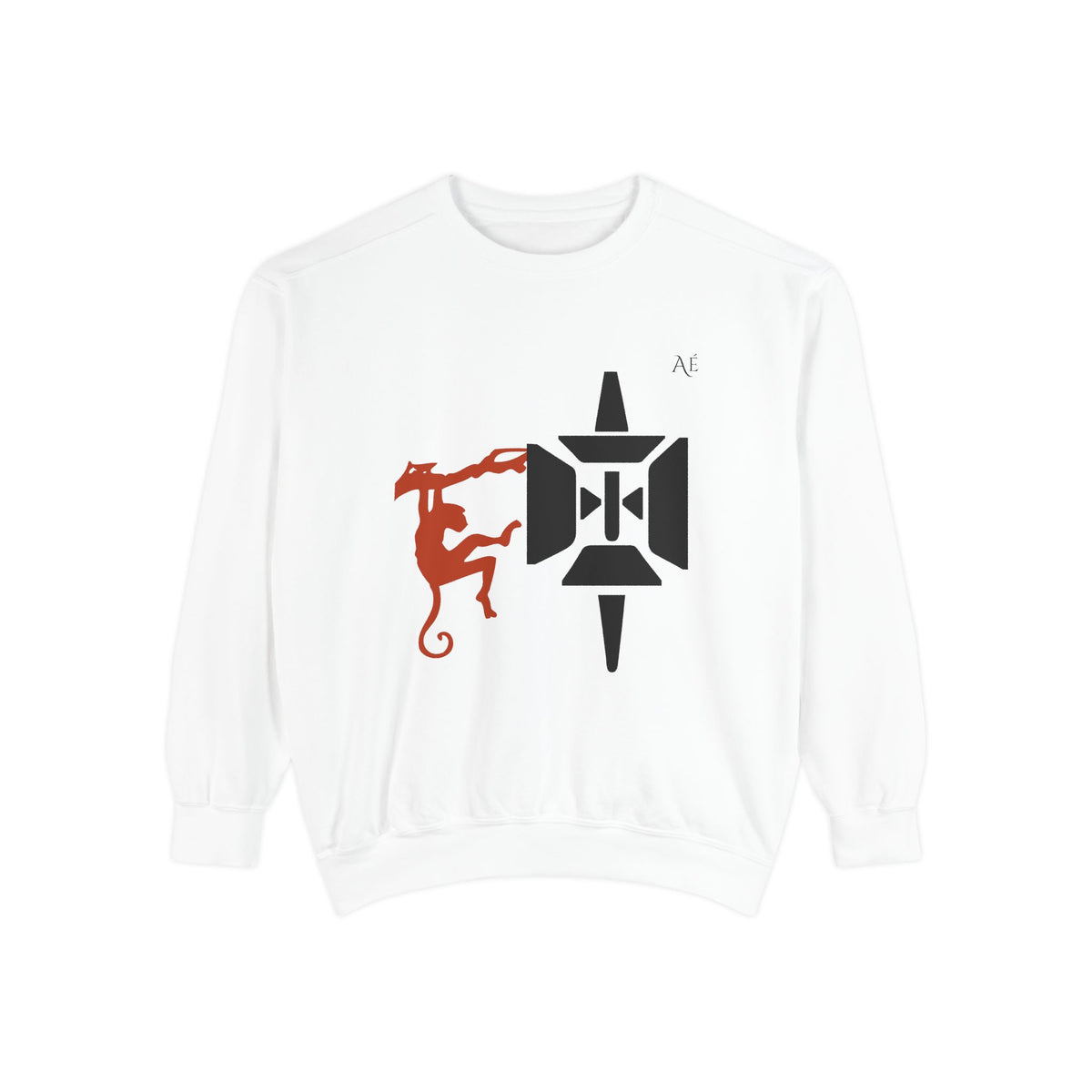 Monkey (申) Jūnishi Zodiac Animals | 9 of 12 | Astré Crewneck White Sweatshirt