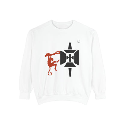 Monkey (申) Jūnishi Zodiac Animals | 9 of 12 | Astré Crewneck White Sweatshirt