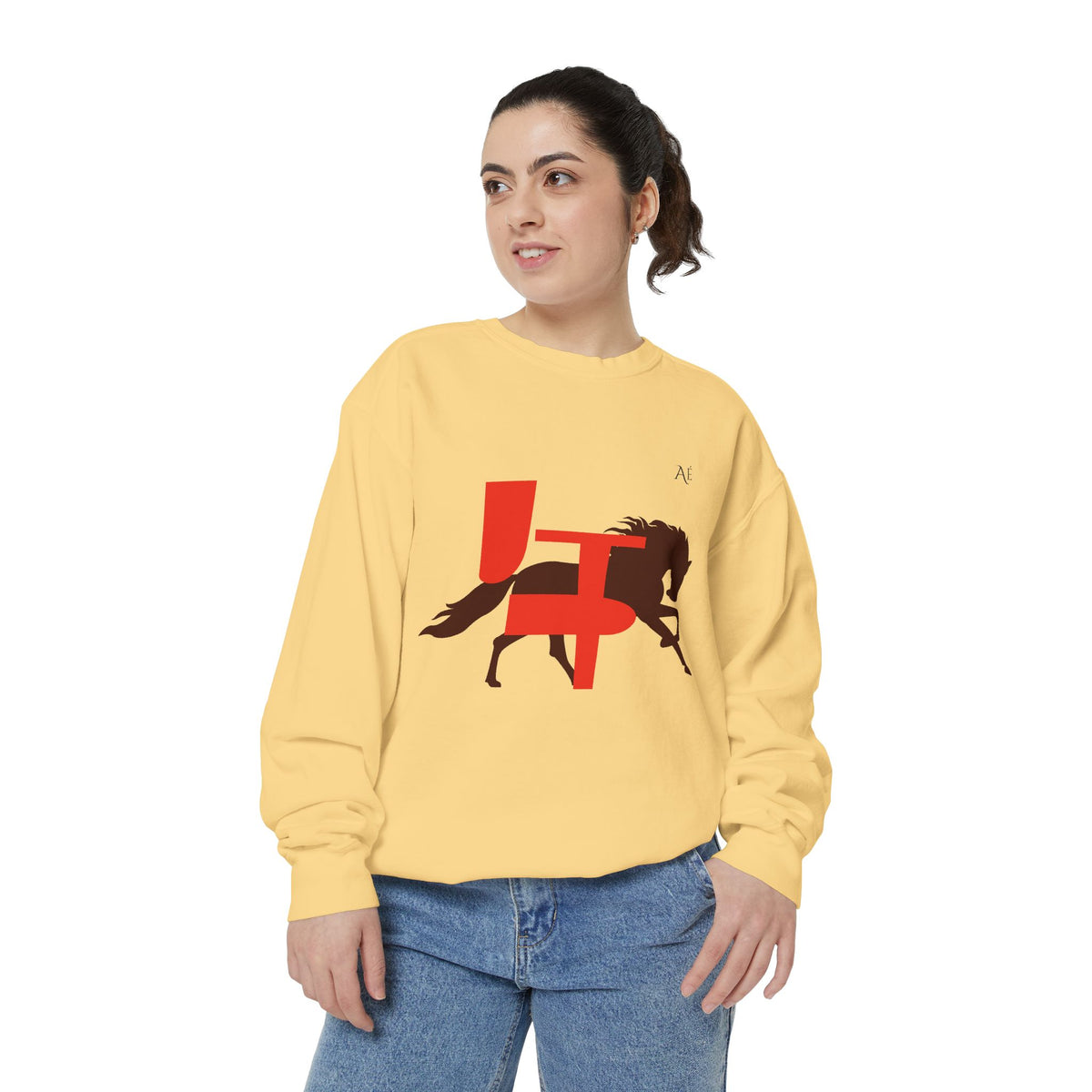 Horse (午) Jūnishi Zodiac Animals | 7 of 12 | Astré Crewneck Butter Sweatshirt