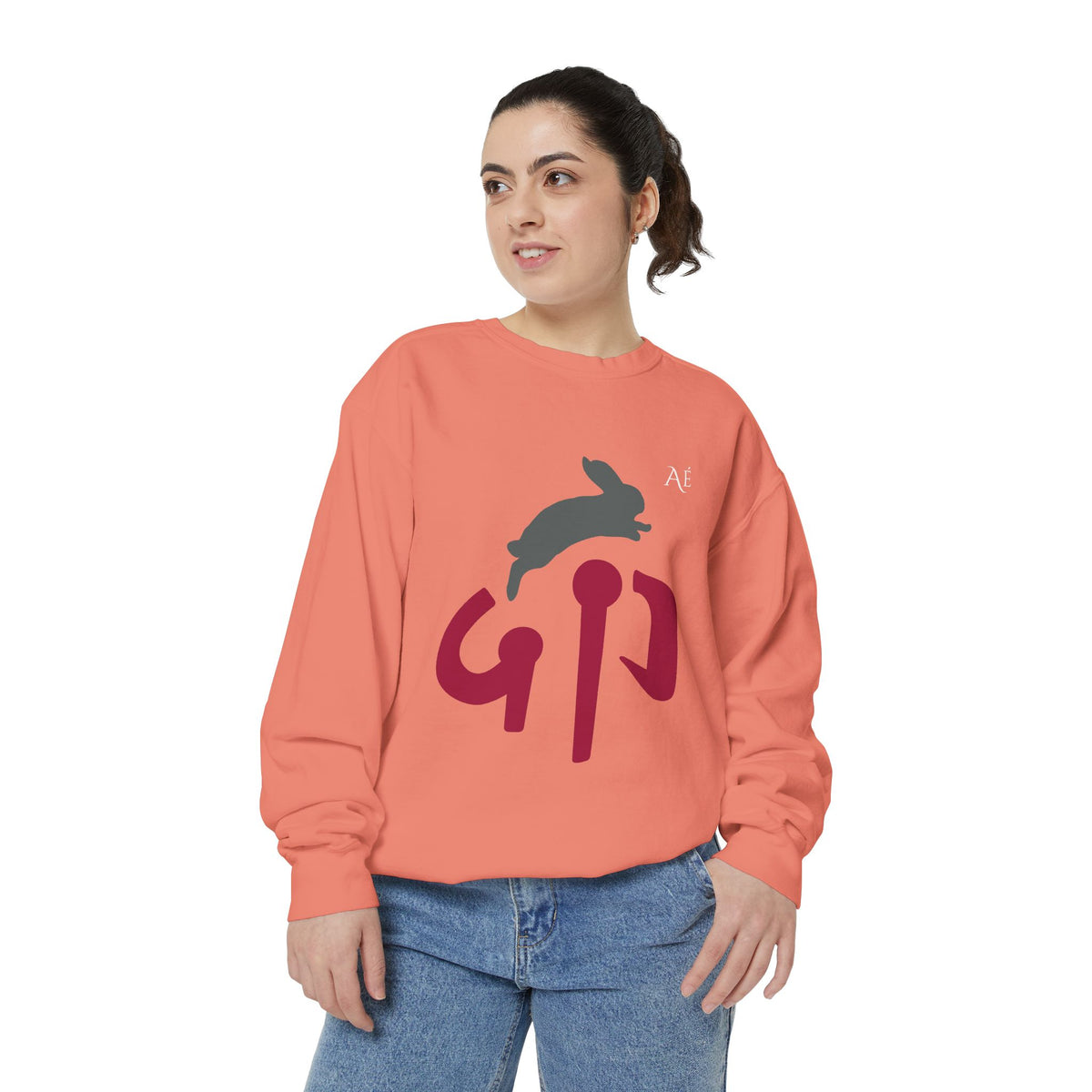 Rabbit (卯) Jūnishi Zodiac Animals | 4 of 12 | Astré Crewneck Terracotta Sweatshirt