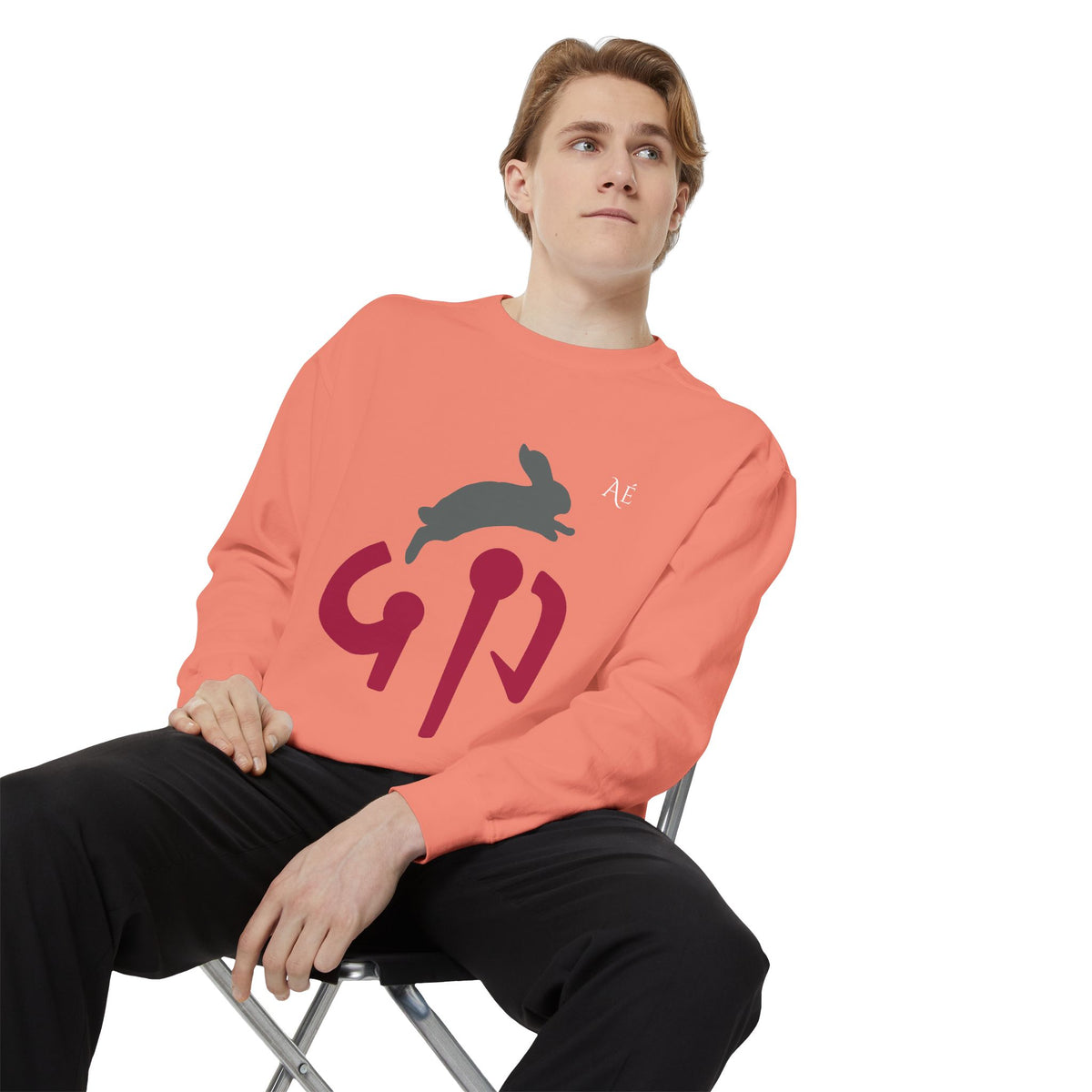 Rabbit (卯) Jūnishi Zodiac Animals | 4 of 12 | Astré Crewneck Terracotta Sweatshirt
