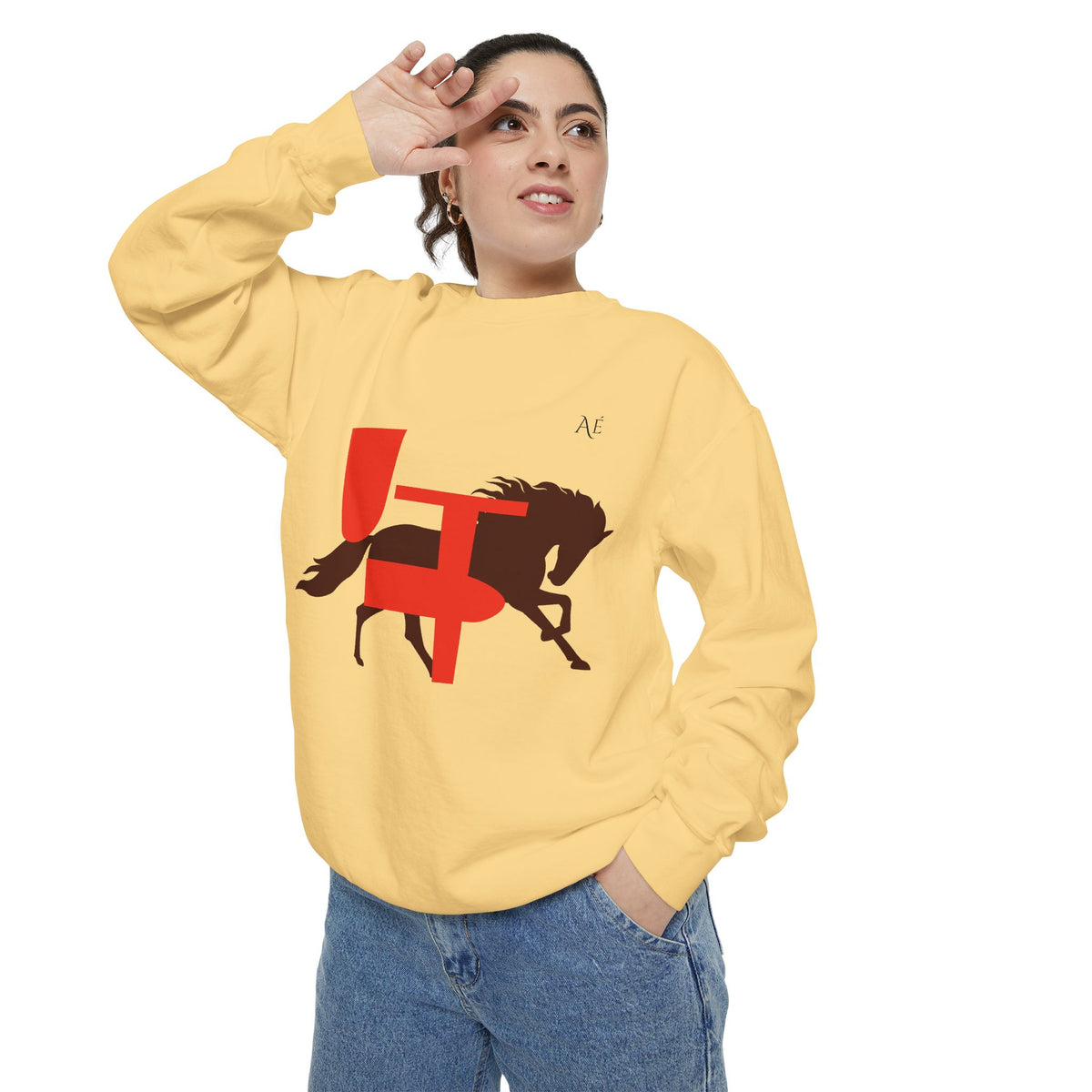 Horse (午) Jūnishi Zodiac Animals | 7 of 12 | Astré Crewneck Butter Sweatshirt