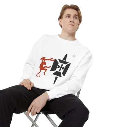 Monkey (申) Jūnishi Zodiac Animals | 9 of 12 | Astré Crewneck White Sweatshirt