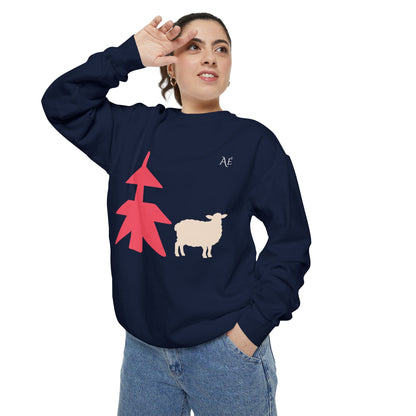 Sheep (未) Jūnishi Zodiac Animals | 8 of 12 | Astré Crewneck True Navy Sweatshirt