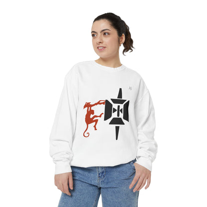 Monkey (申) Jūnishi Zodiac Animals | 9 of 12 | Astré Crewneck White Sweatshirt